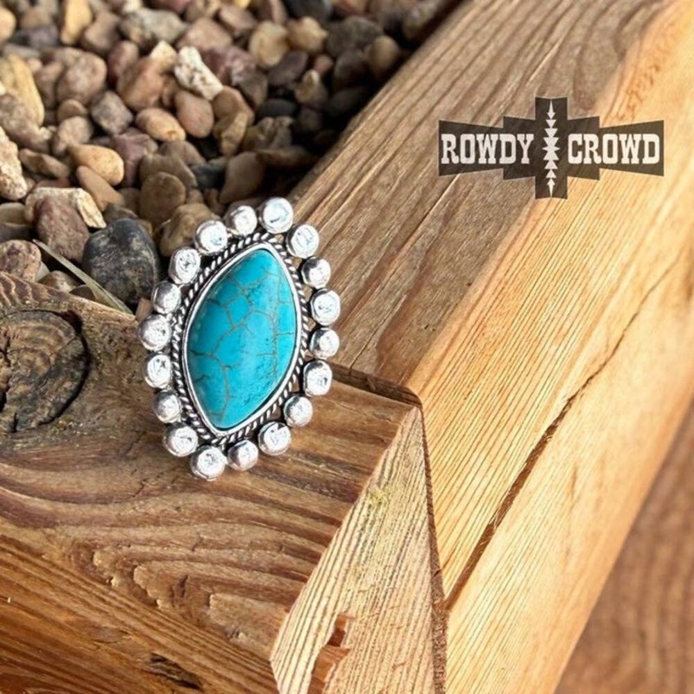Cowboy Killer Scarf Slide | Turquoise Western Wild Rag Slide